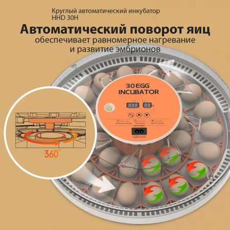 Инкубатор HHD 30H WONEGG автоматический с овоскопом на 30 яиц