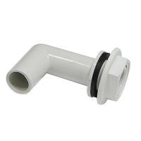 Переходник выпускной угловой  Ø 22 мм, белый