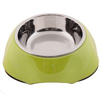 Миска для собак и кошек, 11x16x4.8 см, 180 мл, зеленый