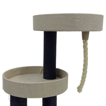 Когтеточка-комплекс с канатом 60х30х60 см, кремовый