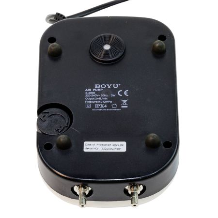 Компрессор Boyu S-2000 3 Вт для аквариума 240-480 л два канала, регулятор, низкий уровень шума