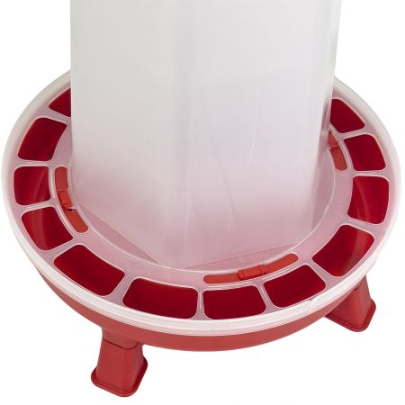 Поилка вакуумная 15 л с винтовой пробкой и ручкой на ножках для кур, домашней птицы