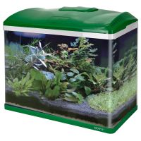 Аквариум Boyu EC-600 панорамный, 66 л, с фильтром и LED-лампой, зеленый