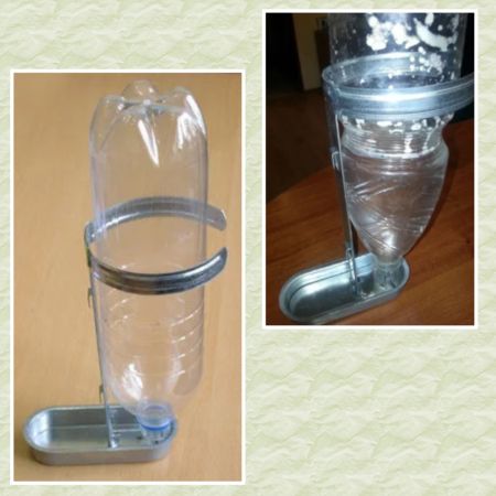 Поилка под бутылку оцинкованная сталь