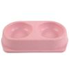 Миска двойная, 25x14x4.5 см, 180+180 мл, розовый