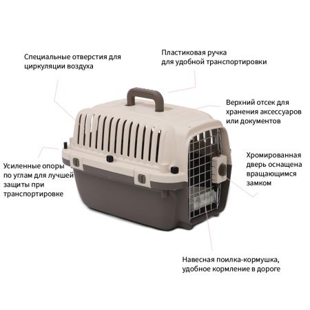 Переноска Superior Range 61х42.5х41 см для кошек и собак Pet Choice, стандарт IATA