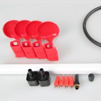 Ниппельная система 4 пластиковых поилки для цыплят и перепелов