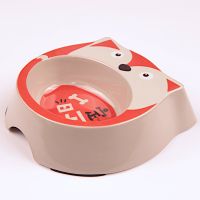 Миска для собак и кошек, 18x17.5x5 см, 270 мл, красный