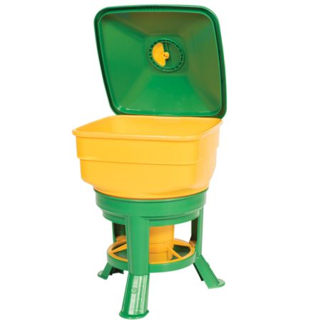 Кормушка бункерная Kubic Premium 28 кг пластик с разделительной решеткой на ножках