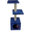 Когтеточка-комплекс 30х30х88 см, темно-синий