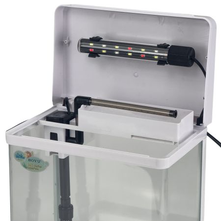 Аквариум Boyu MS-220 7,5 л с LED светильником и фильтром, белый