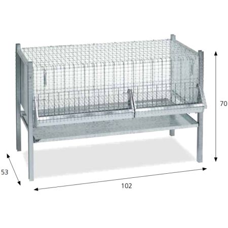 Клетка для цыплят на 20 голов 102 см