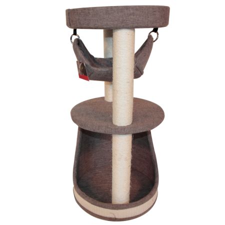 Когтеточка-комплекс с гамаком 40х40х85 см, коричневый Когтеточка-комплекс с гамаком 40х40х85 см, коричневый