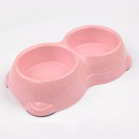 Миска двойная, 26×15×5.5 см, 250+250 мл, розовый Миска двойная, 26×15×5.5 см, 250+250 мл, розовый