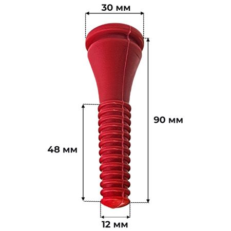 Перосъемные пальцы EU PROFI B для бройлеров и кур, 30/12 мм, красный, комплект 50 шт.