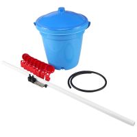 Ниппельная система 8 металлических поилок для цыплят и перепелов с емкостью 18 л