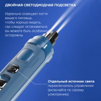 Гриндер для кошек и собак Petwant N30 USB, подсветка, LED индикатор, 2 скорости, серый