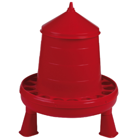 Кормушка бункерная 4 кг пластик с решеткой с круглыми отверстиями на ножках