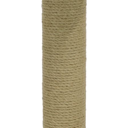 Когтеточка-лежак 35х35х60 см, c игрушкой, темно-серый