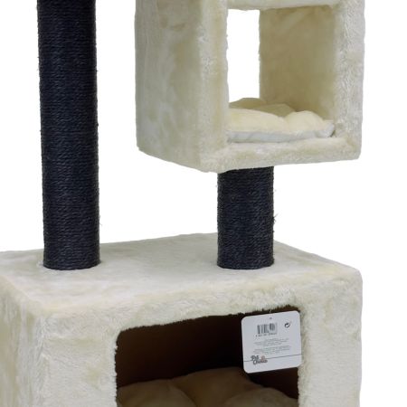 Когтеточка-комплекс 40х30х67 см, с подушками, кремовый