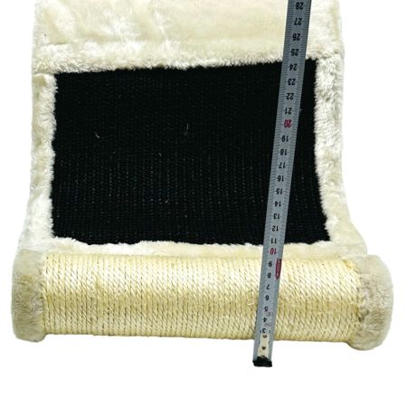 Когтеточка-волна для кошек 50х30х25 см с туннелем, кремовый