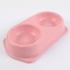 Миска двойная, 25x14x4.5 см, 180+180 мл, розовый