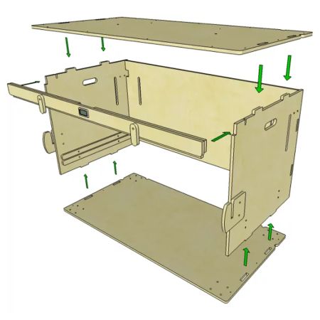 Брудер для цыплят HobbyFarm деревянный с лаковым покрытием