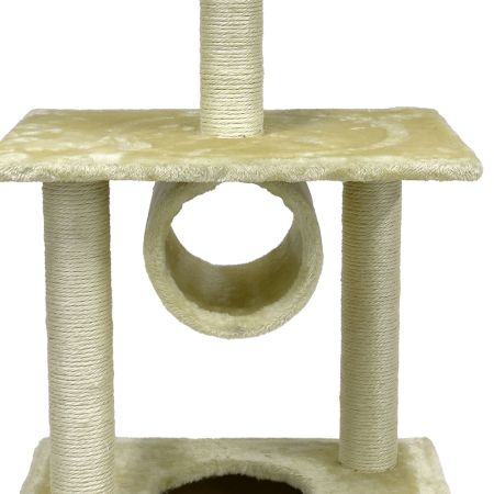 Когтеточка-комплекс 50х35х116 см, бежевый