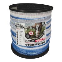 Лента для электропастуха FarmGuard зимняя сине-бело-красная 40 мм / 200 м / 8х0.4 мм SS