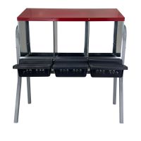 Гнездо для кур несушек 3 секции, на ножках, с яйцесборником