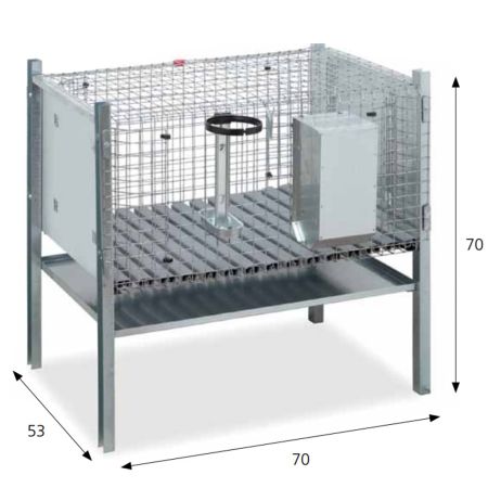 Клетка для кроликов 70 см односекционная 