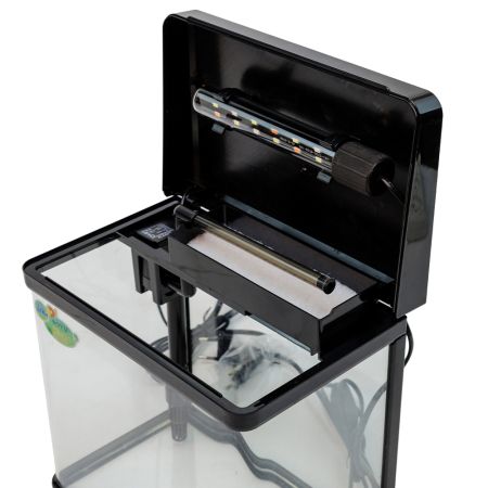 Аквариум Boyu MS-220 7,5 л с LED светильником и фильтром, черный