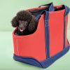Сумка переноска с отверстием для головы для кошек и собак 44х20х27 см, красный