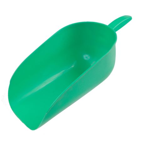 Совок для корма, пластик, зеленый