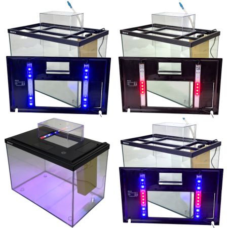 Аквариум Boyu FY-10 35 л с вакуумным карманом, отрицательным давлением, фильтром и LED-лампой, черный