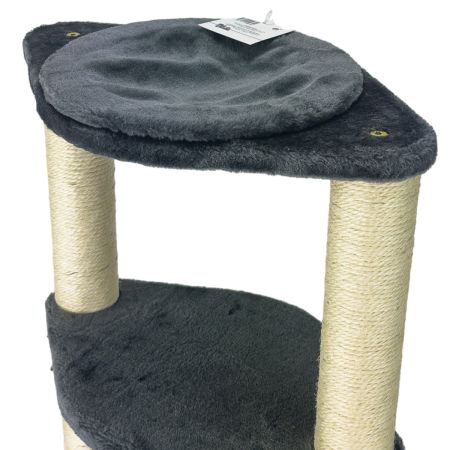 Когтеточка-лежак 3 этажа 46х30х65 см, серый