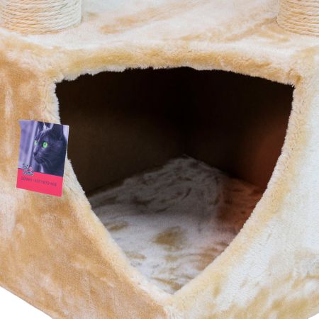 Когтеточка-комплекс 35х35х105 см, бежевый