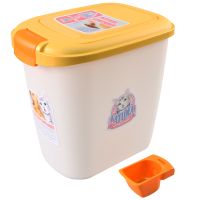 Контейнер Catidea для сухого корма на 12 л (5 - 6,5 кг), совок, желтый