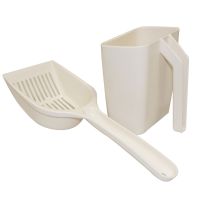 Совок для кошачьего туалета, набор 2 шт. кремовый