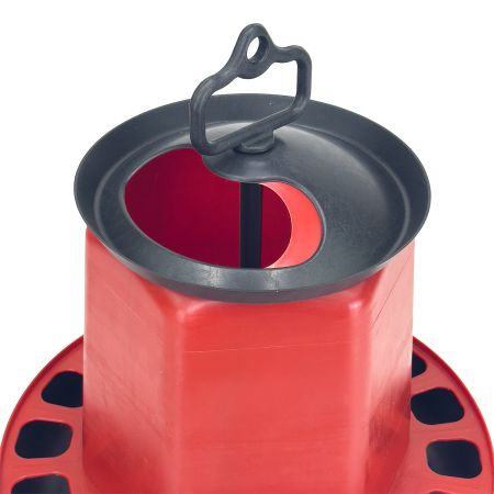 Кормушка бункерная 10 кг пластик с разделительной решеткой на ножках