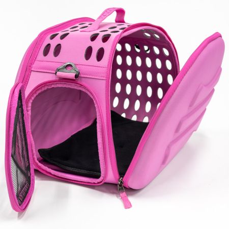 Сумка-переноска с жесткими стенками 46х29х34 см, розовый