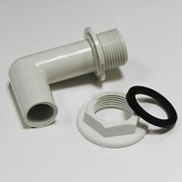 Переходник выпускной угловой  Ø 22 мм, белый