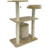 Когтеточка-комплекс с домиком 60х30х96 см, бежевый