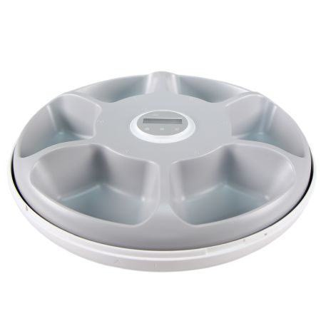 Автокормушка Petwant F6-LCD 6 секций, ж/к дисплей, розовая