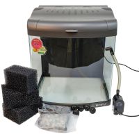 Аквариум Boyu Mini MT-508, 80 л, с фильтром, 2 LED лампы, серый