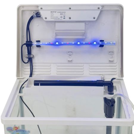 Аквариум Boyu HG-300 панорамный 22 л, LED освещение, дисплей, фильтры, белый