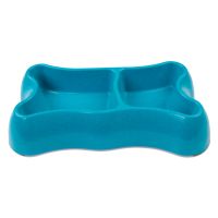 Миска двойная, 26.5x15x5 см, 300+250 мл, голубой Миска двойная, 26.5x15x5 см, 300+250 мл, голубой
