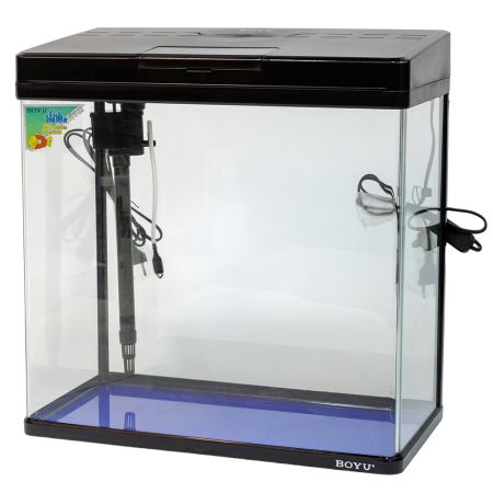 Аквариум Boyu MS-520 45 л с LED светильником и фильтром, черный Аквариум Boyu MS-520 45 л с LED светильником и фильтром, черный
