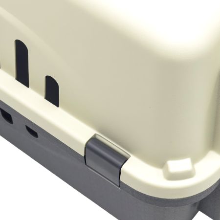 Переноска Safari Range 50х35х32 см для кошек и собак Pet Choice с металлической верхней решеткой, серый