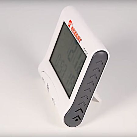 Термогигрометр комнатный с часами и функцией будильника REXANT